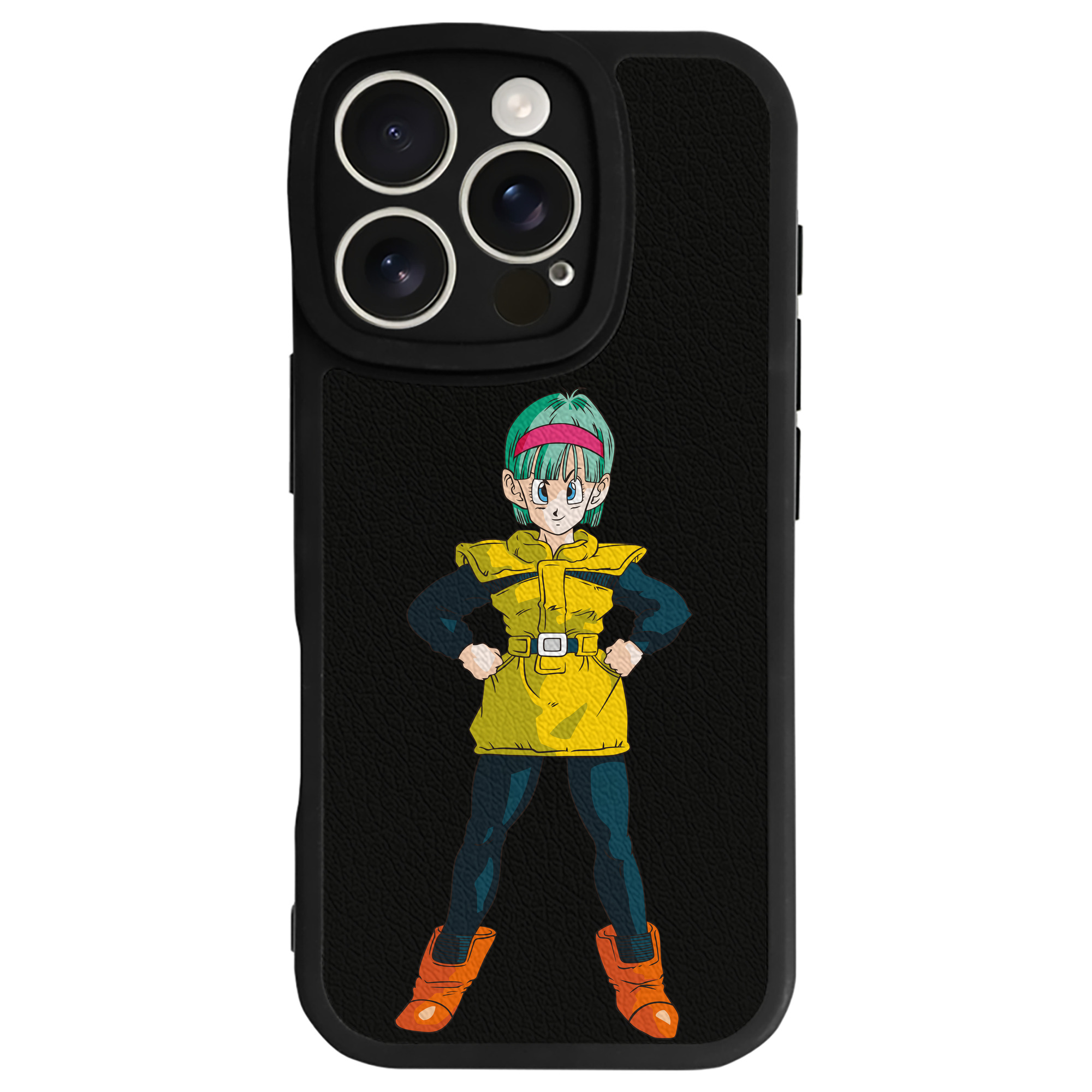 （画像用） ドラゴンボール ブルマ DRAGON BALL Bulma 【iPhone 16シリーズ対応】シリコンスマホケース（レザー調） 材質：シリコン